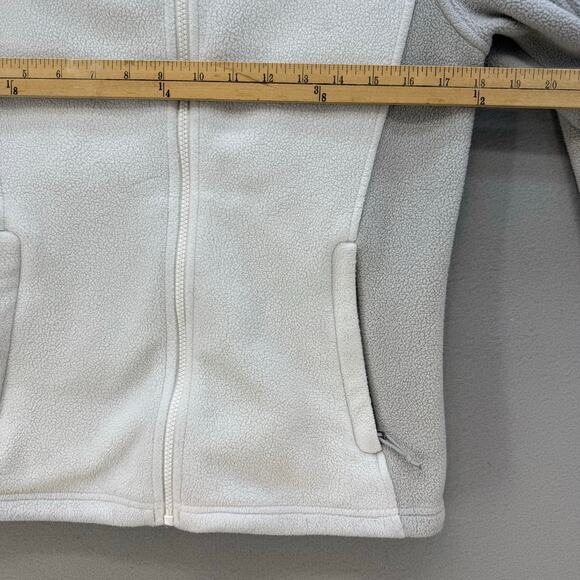 The North Face Fleece Jacket Women's Size S/P White Grey Casual Outerwear Preppy - Picture 12 of 14